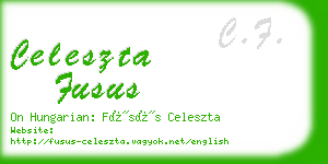 celeszta fusus business card